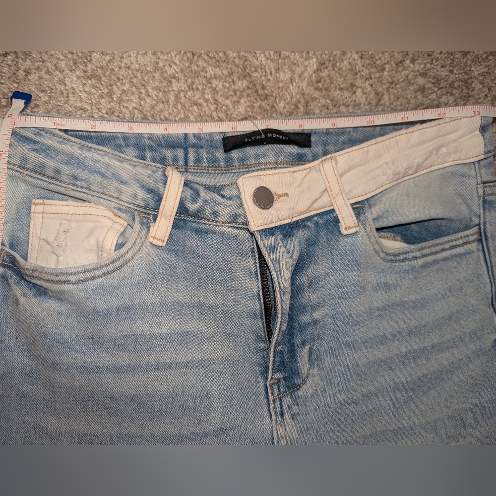 Flying Monkey Two-Tone Flare Jeans - Picture 14 of 15